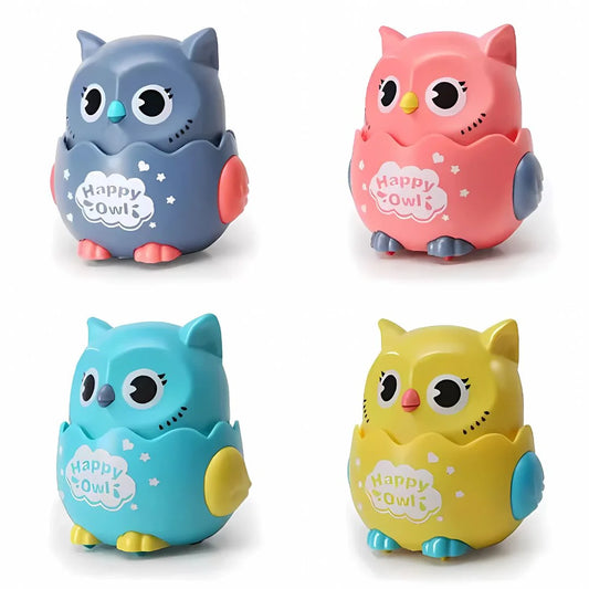 HootRoll | Aufziehbarer Eulen-Krabbelspielzeug für Kleinkinder ab 12 Monaten