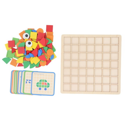 PatternPlay™ - Holzpuzzle mit Formen für Kinder ab 3 Jahren