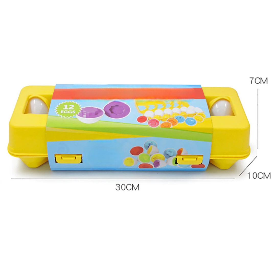 HatchHue – Farben- & Formen Eier Puzzle Spiel | Sortier- & Zuordnungsspielzeug für Kinder ab 4 Jahren