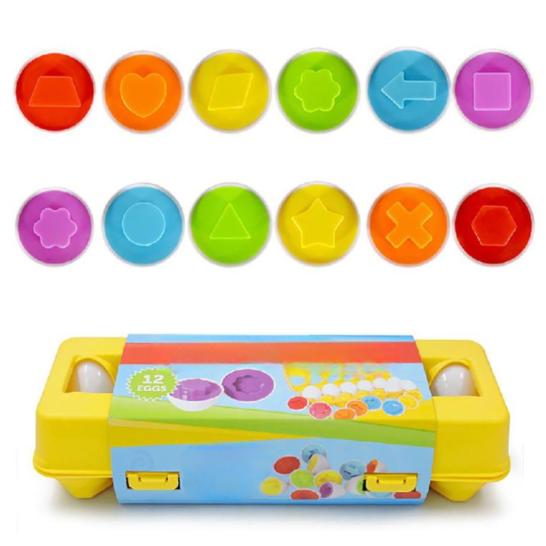 HatchHue – Farben- & Formen Eier Puzzle Spiel | Sortier- & Zuordnungsspielzeug für Kinder ab 4 Jahren