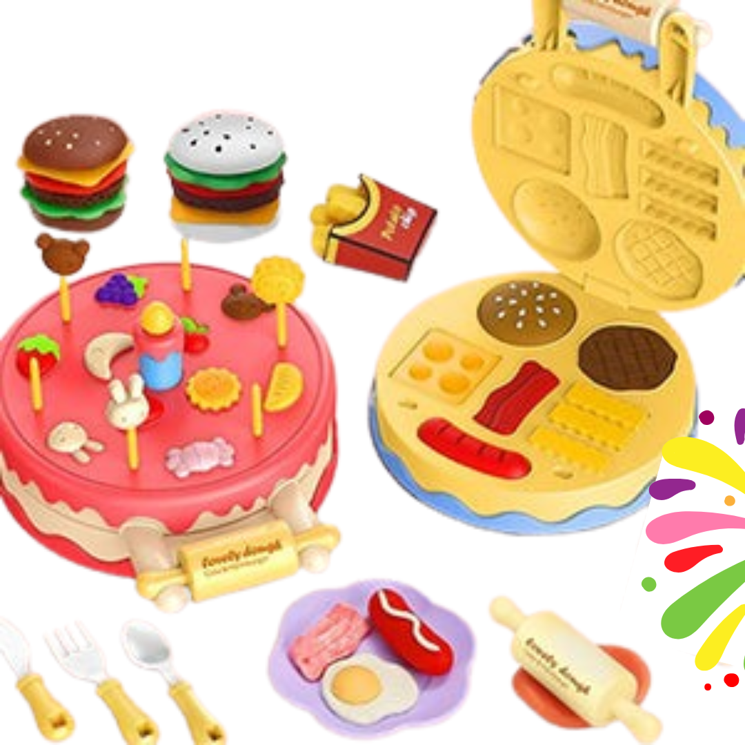 TreatTools™ - Buntes Tortenmodellier-Set für Kinder ab 3 Jahren - Backen, Formen und Gestalten