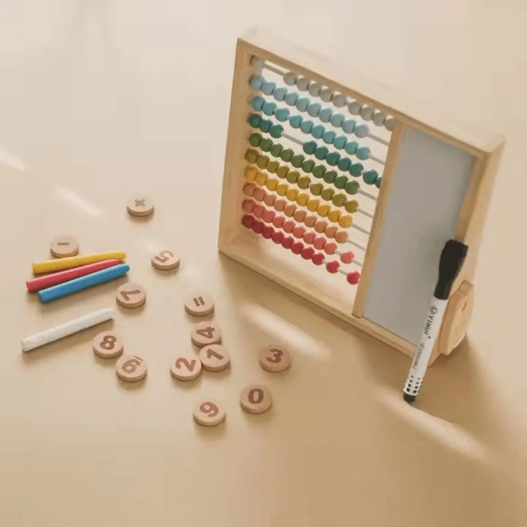 WoodWhiz™ – Holzabacus für Kinder ab 3+ – Fördert Zählfähigkeiten