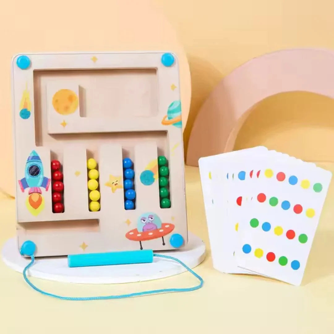 ColorMagnet – Holz Magnetisches Farb Sortierspiel mit Musterkarten für Kinder ab 3 Jahren