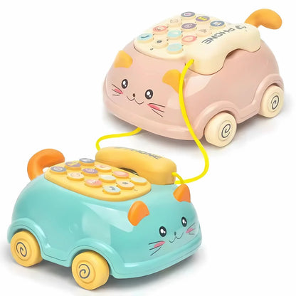KittyDial – Musikalisches Babytelefon zum Ziehen – Motorik & Spielspaß – Ab 1 Jahr