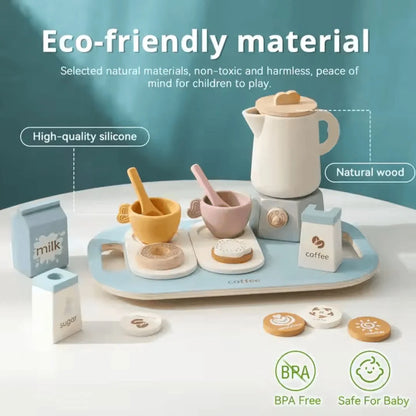 WoodenWhimsy™ – Teeservice für Kinder ab 3+ – Fördert Fantasievolles Spiel