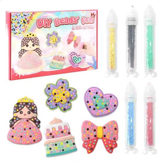 CraftyKids Perlenstift Bastelset – Kreatives DIY für Kinder – Ab 6 Jahren