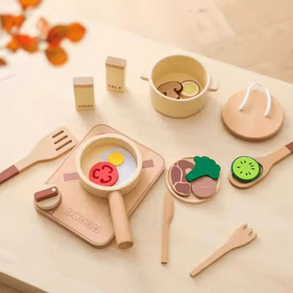 TinyCooks™ – Holzspielküche für Kinder ab 3+ – Fördert Fantasievolles Spiel