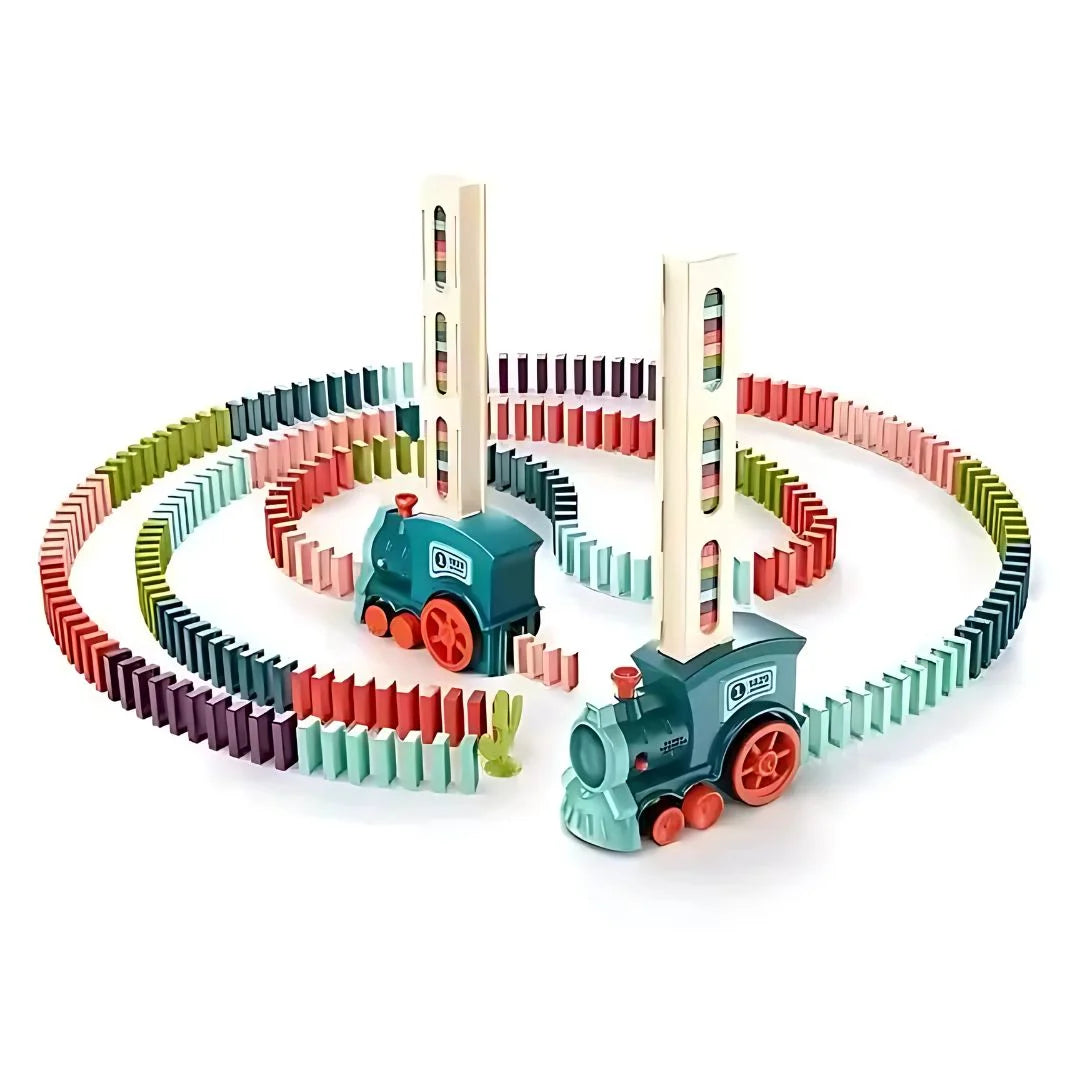 DominoTrain- Kinder Domino Zug Auto Set