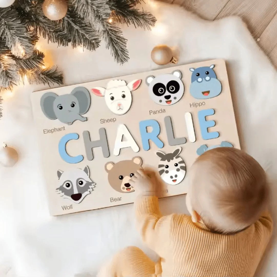 ZooPuzzleCraft™ – Personalisierte Holzpuzzle für Kinder ab 3+ – Fördert Kognitive Fähigkeiten