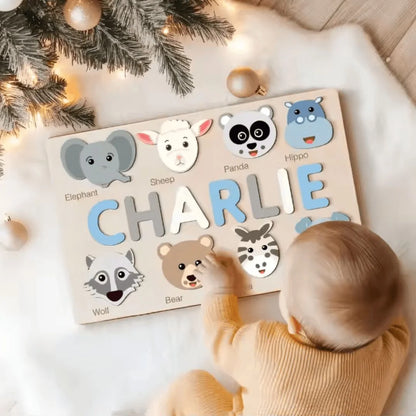 ZooPuzzleCraft™ – Personalisierte Holzpuzzle für Kinder ab 3+ – Fördert Kognitive Fähigkeiten