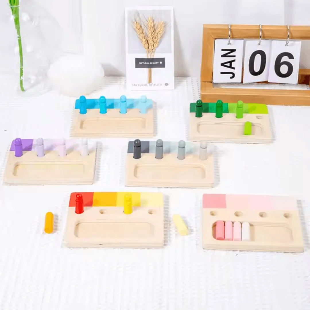 RainbowMatchers™ - Montessori-Lernbrett für Kinder ab 3 Jahren - verbessert die Feinmotorik