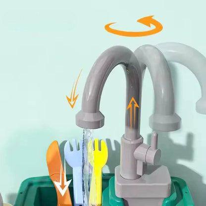 Sinksy – Wasserspiel-Spüle & Küchentisch für Kinder – Rollenspiel – Ab 3 Jahren