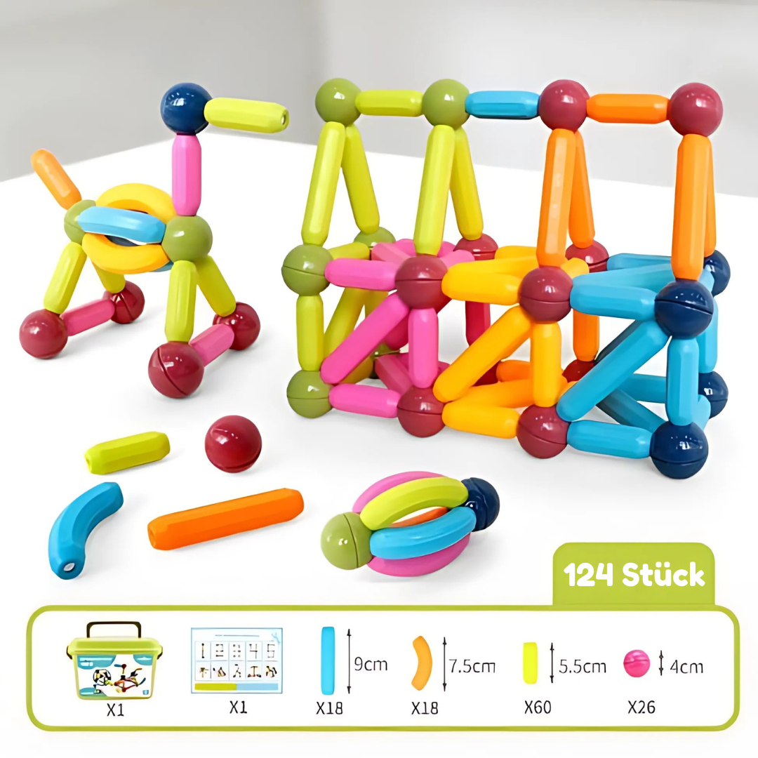 MagnetCraft - Pädagogisches Bauspiel mit magnetischen Stäben und Bällen