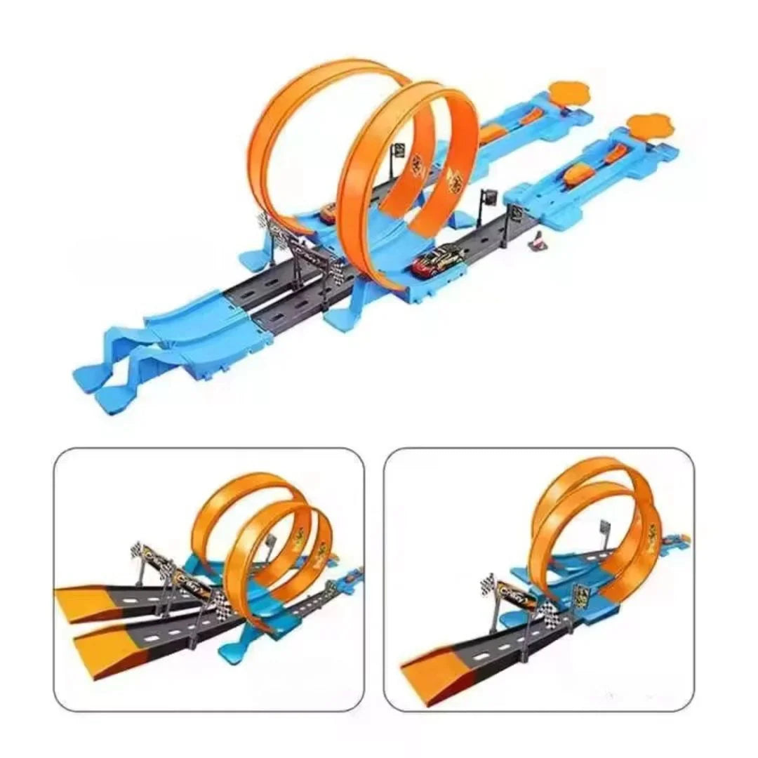 LoopRush™ - Zweibahniges, schwerkraftbetriebenes Rennset