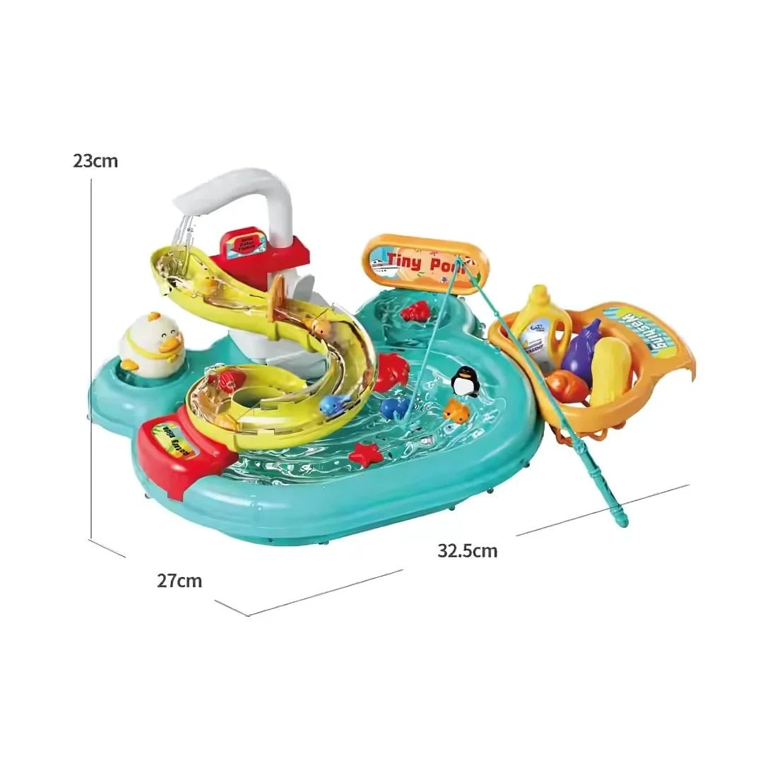 AquaCatch – Elektrisches Kinder Angelbecken ab 3 Jahren | Zirkulierendes Wasserspiel