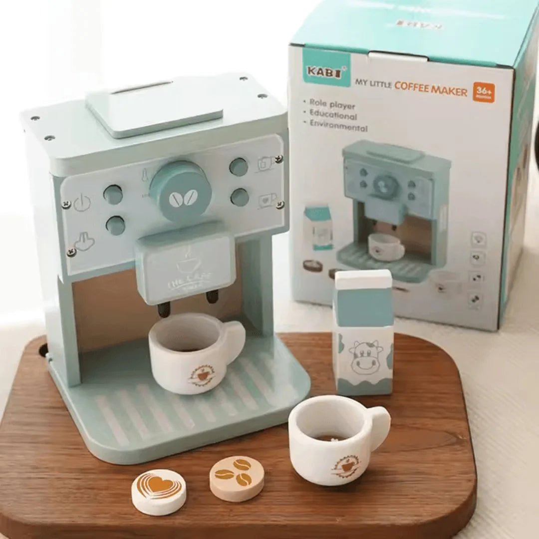 TinyBrew™ – Holz-Kaffeeset für Kinder ab 3+ – Fördert Fantasievolles Spielen