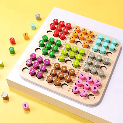 WoodWheeze™ – 3D Holz-Sudoku-Puzzle für Kinder ab 6+ – Fördert Problemlösungsfähigkeiten