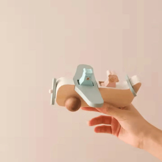 SkyCraft™ – Holzflugzeug-Spielzeug für Kinder ab 3+ – Fördert Kreativität und Motorik