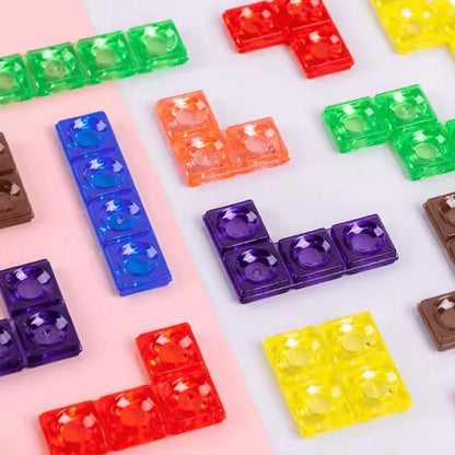PuzzleNest™ – 3D Holz-Tetris-Puzzlebrett für Kinder ab 3+ – Fördert Räumliche Fähigkeiten