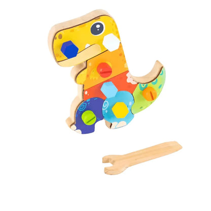 PlayCraft™ – Dinosaurier-Schraubbrett für Kinder ab 3+ – Fördert Feinmotorik