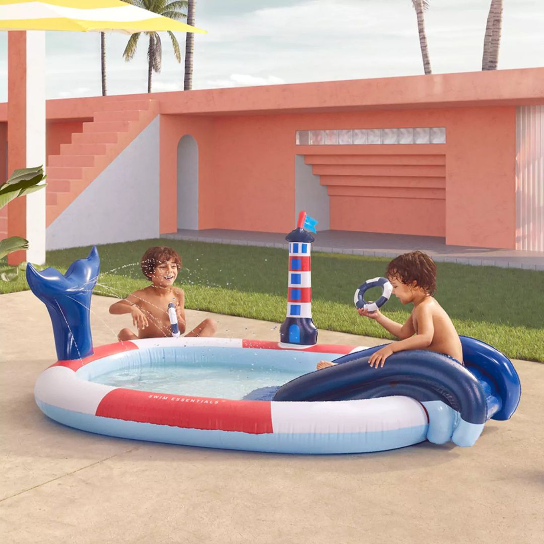 WhaleSplash Aufblasbares Kinderpool – Wasserspaß im Freien – Ab 2 Jahren