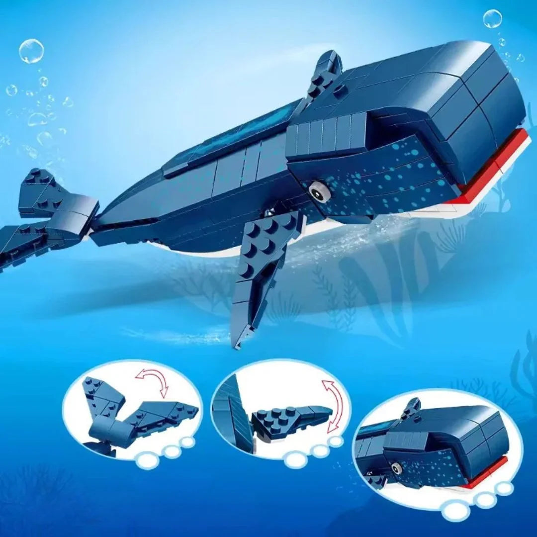 AquaBricks – Ozean Tier Bausteine Set für Kinder ab 6 Jahren