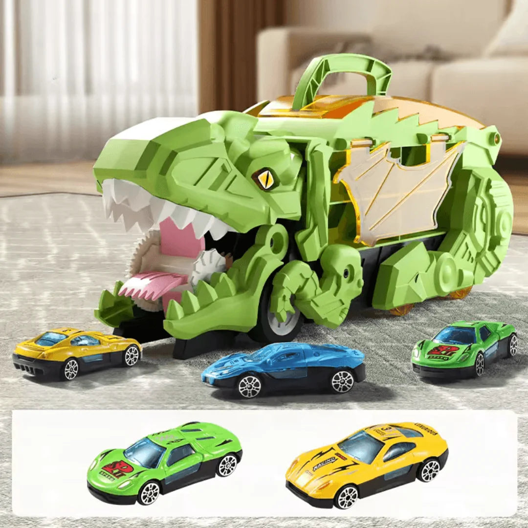 DinoDrive™ – Dinosaurier-Spielzeugauto für Kinder ab 3+ – Interaktives Spielen und Lernen