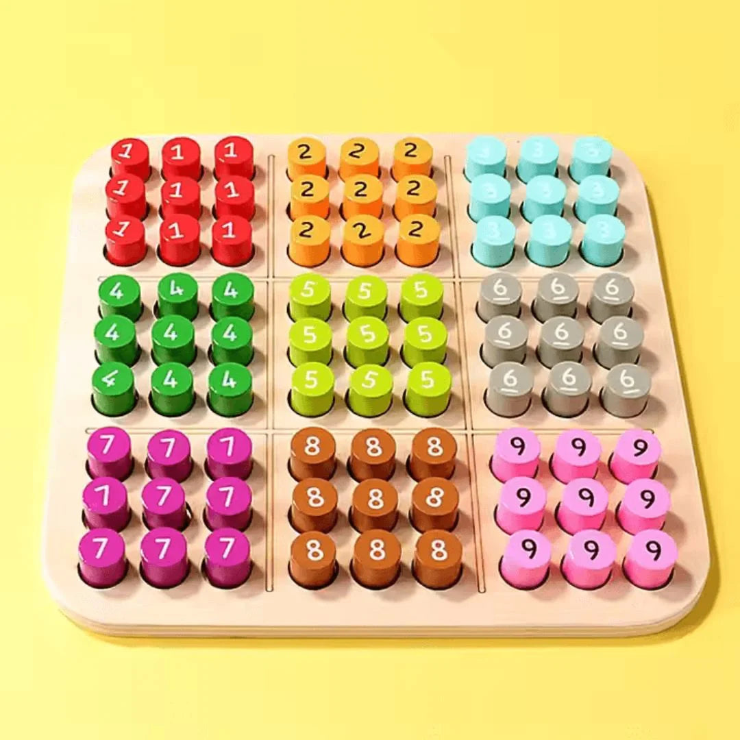 WoodiePlay™ – 3D Holz-Sudoku-Puzzle für Kinder ab 6+ – Fördert Problemlösungsfähigkeiten