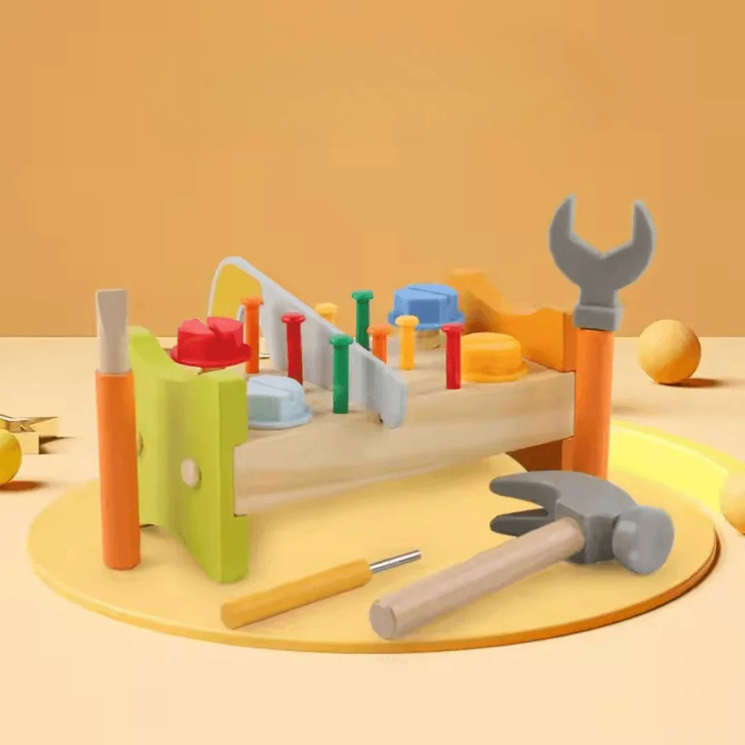 TinyTinker™ – Montessori Holzschraubbrett für Kinder ab 3+ – Fördert Feinmotorik