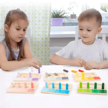RainbowMatchers™ - Montessori-Lernbrett für Kinder ab 3 Jahren - verbessert die Feinmotorik