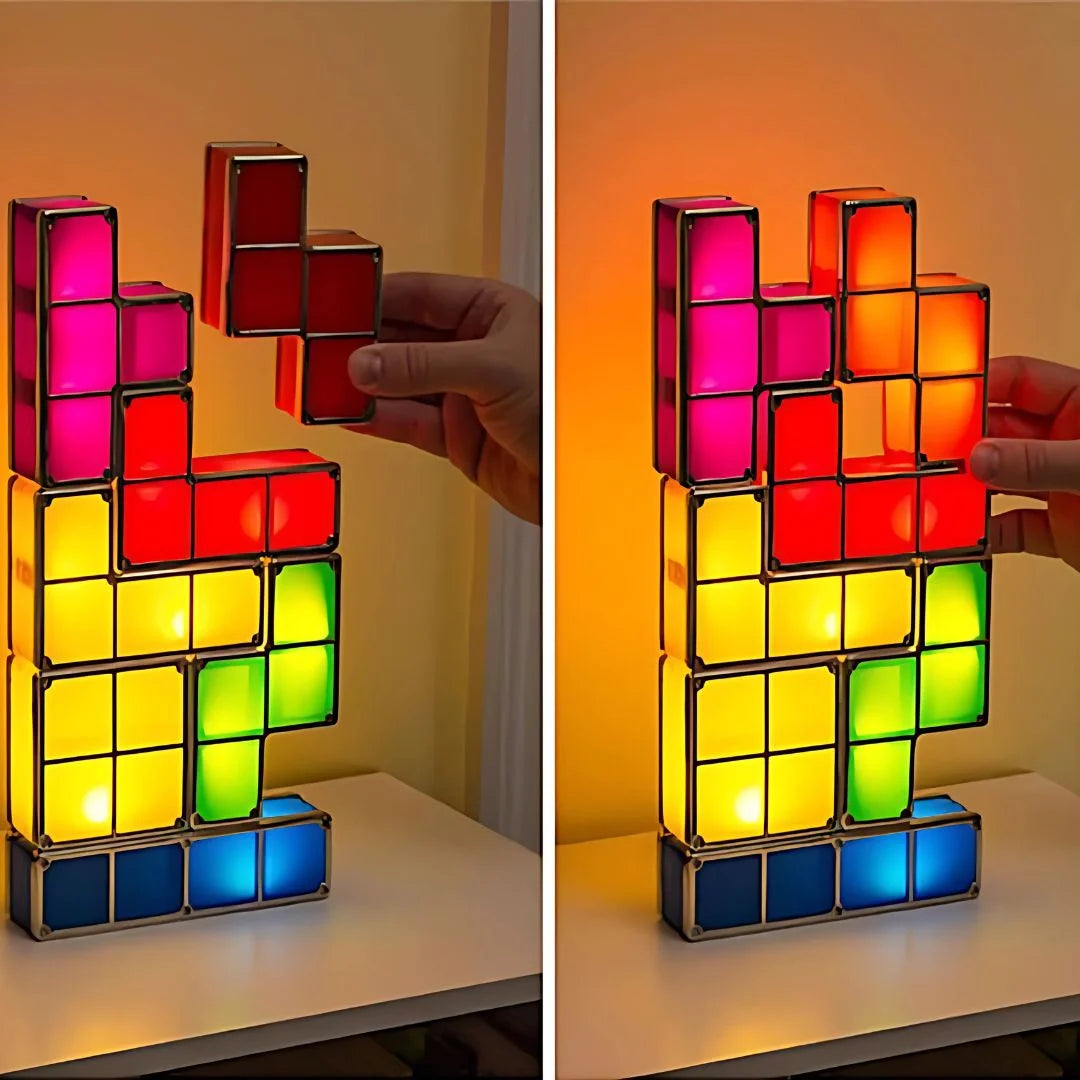 PixelGlow – Stapelbare Tetris Nachtlicht Kinder 6+