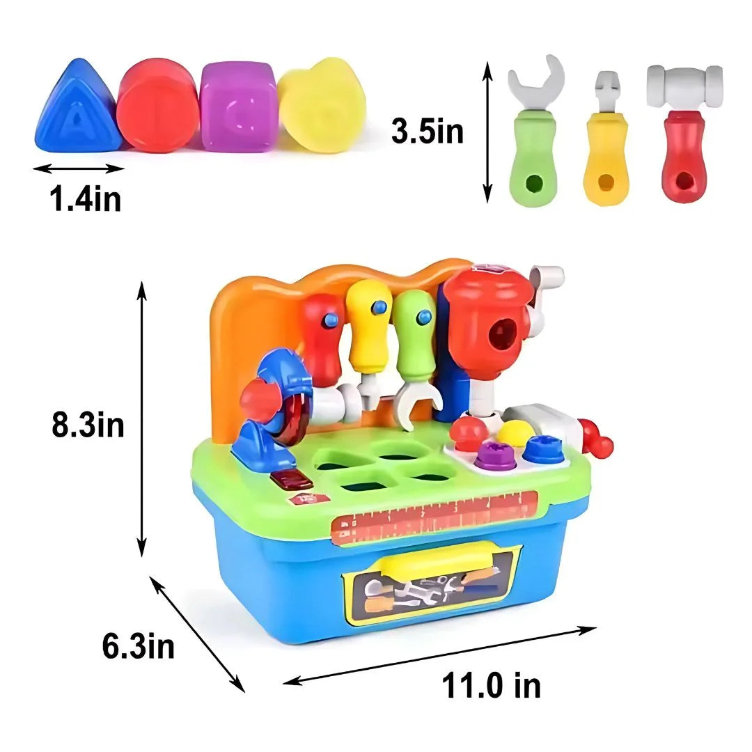 ToolMate – Kinder-Werkbank Spielset – Kreatives Bauspielzeug – Ab 3 Jahren