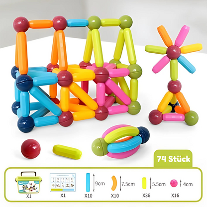 MagnetCraft - Pädagogisches Bauspiel mit magnetischen Stäben und Bällen