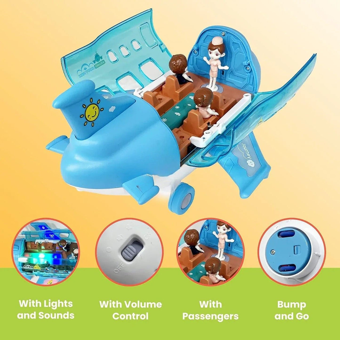 PilotWhiz – Rollendes Spielzeugflugzeug für Kinder ab 2 Jahren – Fördert fantasievolles Rollenspiel & Feinmotorik