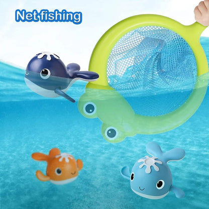 CatchCrew Badespielzeug für Kleinkinder mit Angelrute und schwimmendem Fisch - ab 2 Jahren