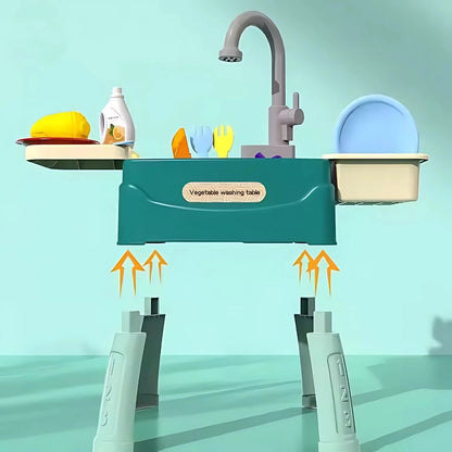 Sinksy – Wasserspiel-Spüle & Küchentisch für Kinder – Rollenspiel – Ab 3 Jahren
