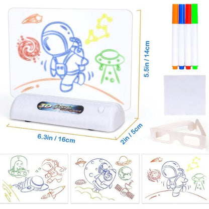 GlowSketch Board – Leuchtendes 3D Zauberzeichenbrett für Kinder ab 4 Jahren