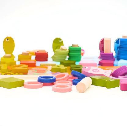 3DPuzzleCraft - 3D-Zahlenpuzzle aus Holz zum Sortieren von Montessori-Spielzeug