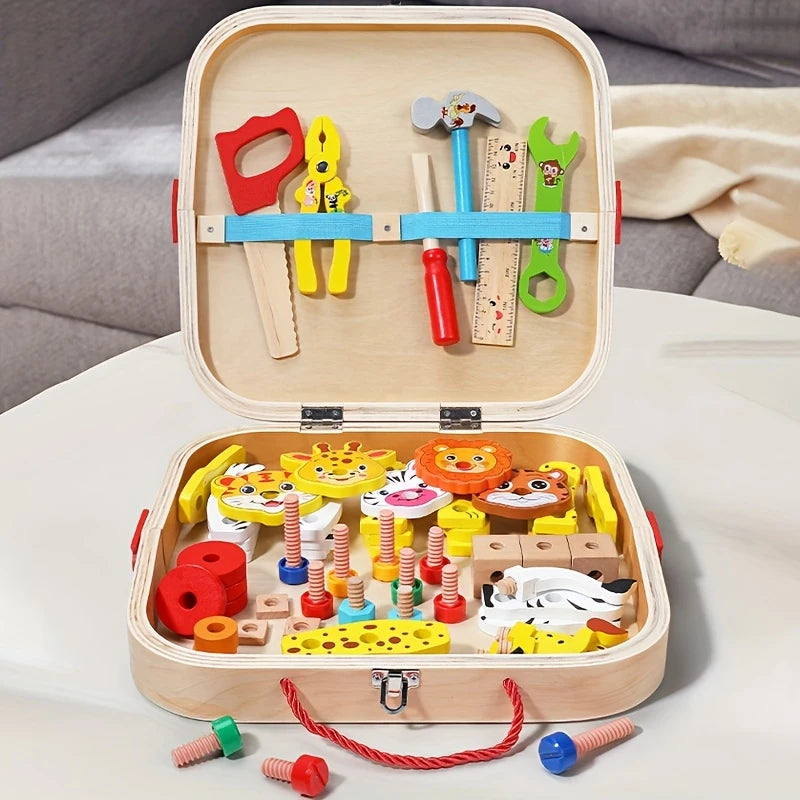TinkerCritters – Holztierset für Kinder ab 3 Jahren – Fördert Kreativität und Feinmotorik