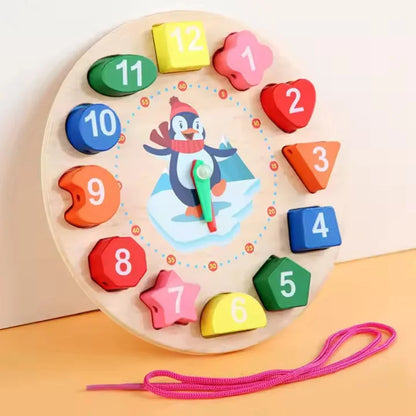 TickTocky™ – Kinder Lernuhr aus Holz ab 3 Jahren | Uhrzeit Lernen