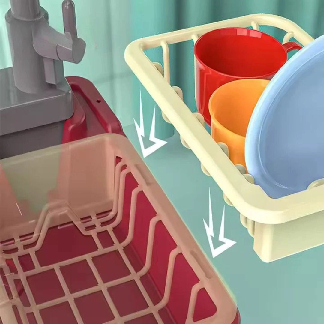 Sinksy – Wasserspiel-Spüle & Küchentisch für Kinder – Rollenspiel – Ab 3 Jahren