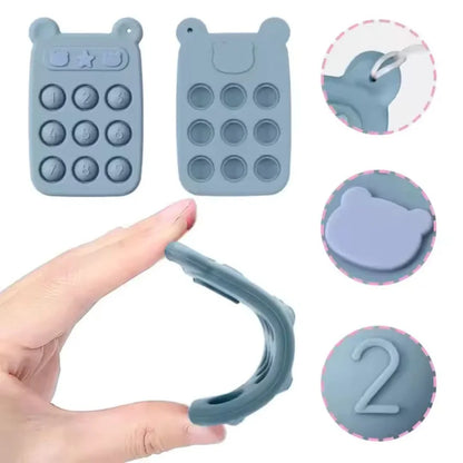 SiliPop™ - Zappel-Zahlenblock und Beißring aus Silikon für Babys