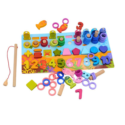 3DPuzzleCraft - 3D-Zahlenpuzzle aus Holz zum Sortieren von Montessori-Spielzeug