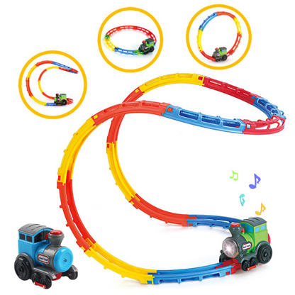 RailRush - Interaktives Spielzeug-Lokomotiv-Set mit Lichtern und Geräuschen
