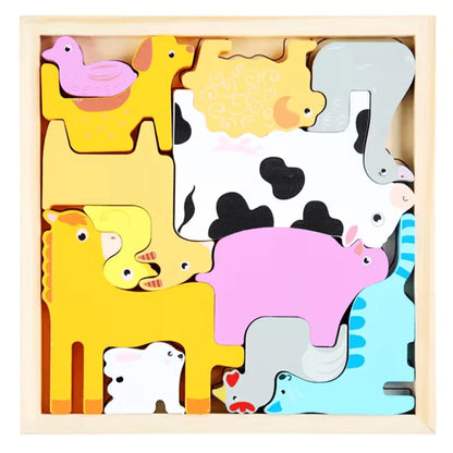 ShapeNest™ – Holzform-Sortierpuzzle für Kinder ab 3+ – Fördert Feinmotorik
