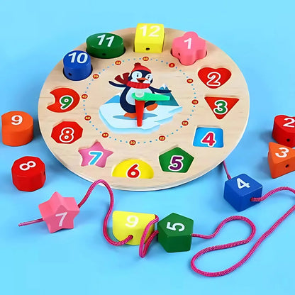 TickTocky™ – Kinder Lernuhr aus Holz ab 3 Jahren | Uhrzeit Lernen