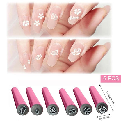 NailArt - 6PCS Nail Art Stempel Stift Set
