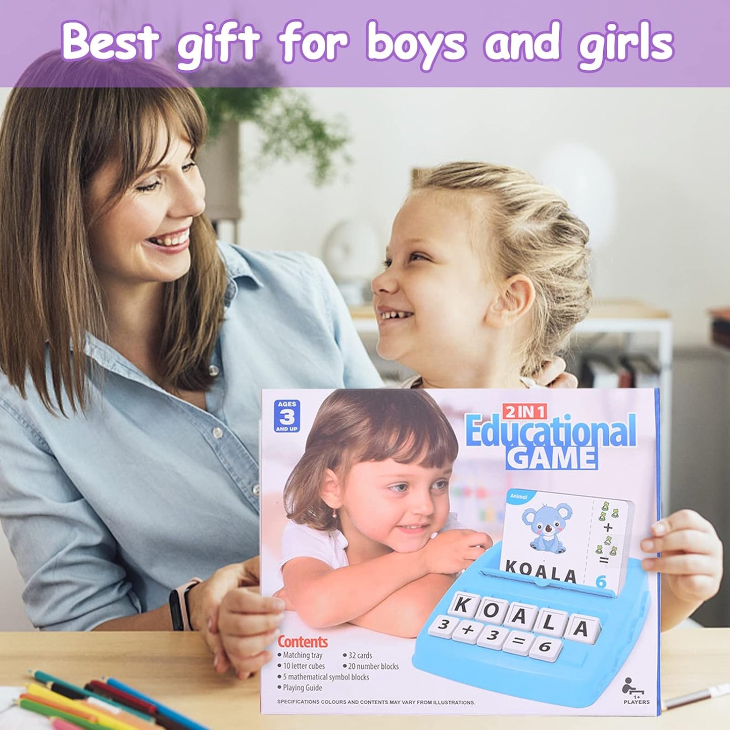 WordWise – Lernspiel für Buchstaben & Zahlen für Kinder ab 3 Jahren – Stärkt Sprache & Rechnen