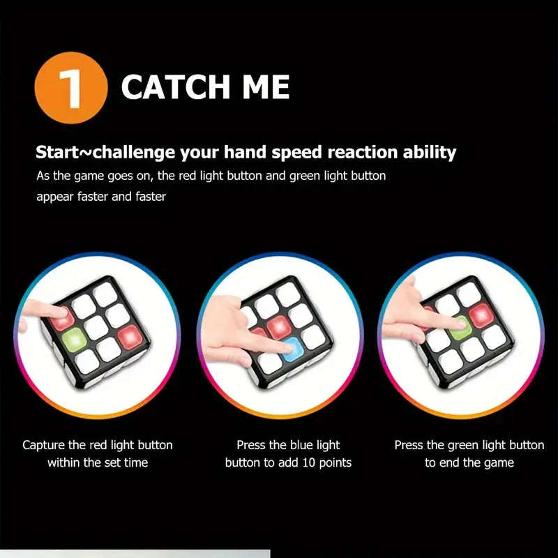 GalaxyCube – Leuchtendes Gedächtnisspiel für Kinder ab 6 Jahren – Fördert Konzentration & Reaktion