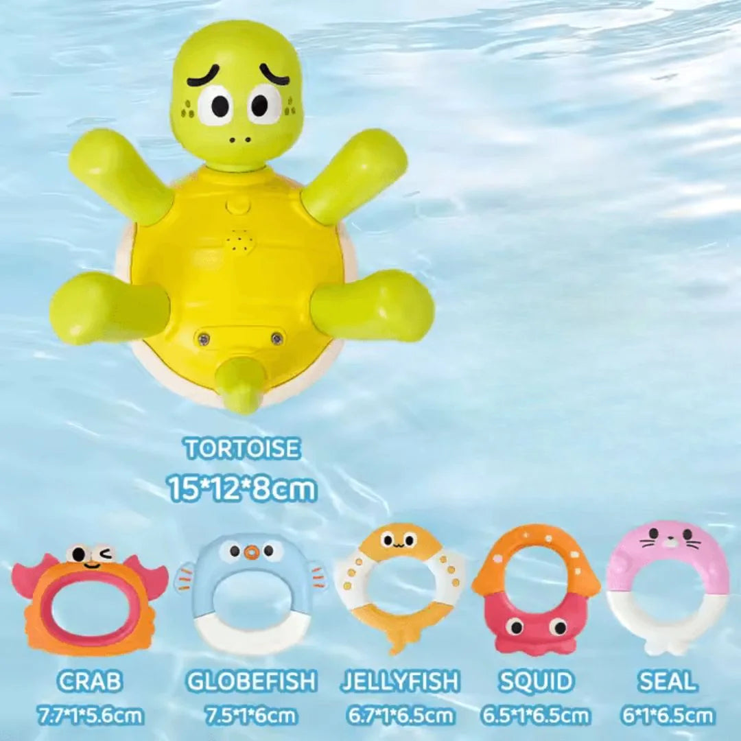SplashWhirl™ – Wasserspielzeug Schildkröte für Kinder ab 3+ – Fördert Badespaß
